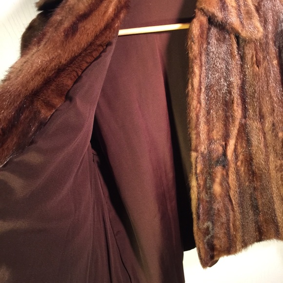 Vintage real fur coat brown - Picture 3 of 6